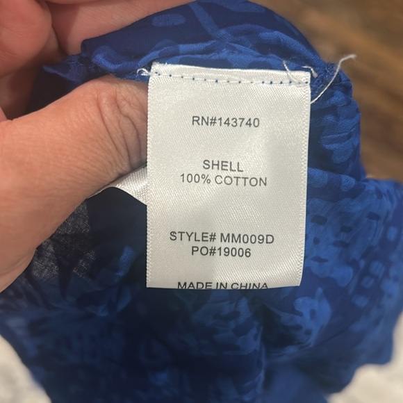 Tuckernuck Hyacinth House blue Tiered V-Neck Quidnet Mini Dress - Picture 8 of 8